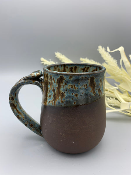 Antique Lace Mug - Speckled Turquoise