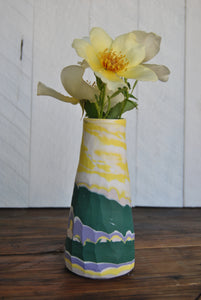 Colored Swirl Bud Vase (7 Inch)