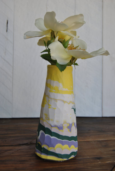 Colored Swirl Bud Vase (7 Inch)