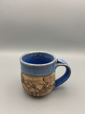 Mountainscape Mug - Blue Drip