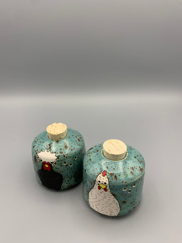 Salt and Pepper Chickens - Speckled Turquoise