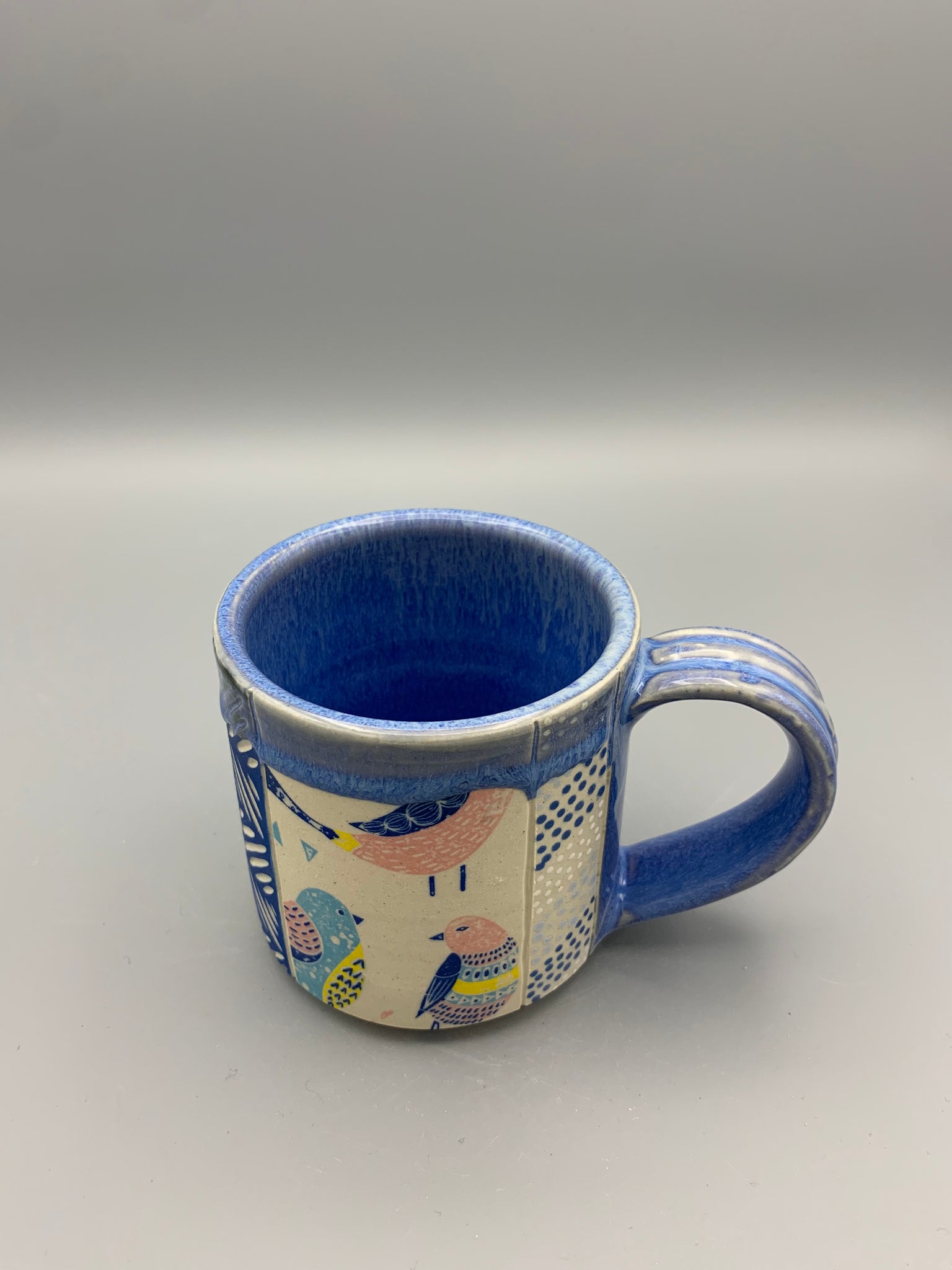 Colorful Patchwork Mug - Blues