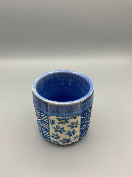 Colorful Patchwork Tumbler - Blues