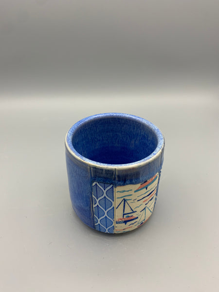 Colorful Patchwork Tumbler - Blues