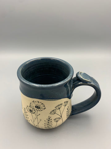 Wildflowers in Blue Mug