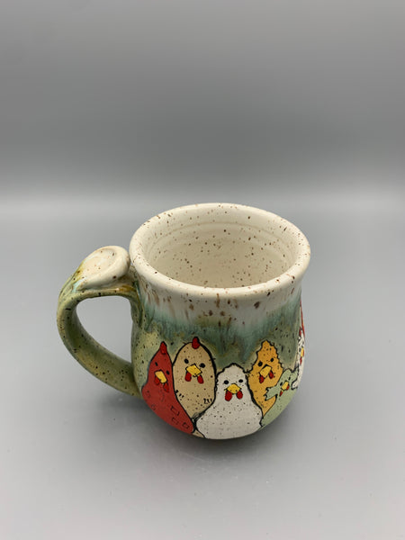 Chicken Family Mug - Drippy Green Tea