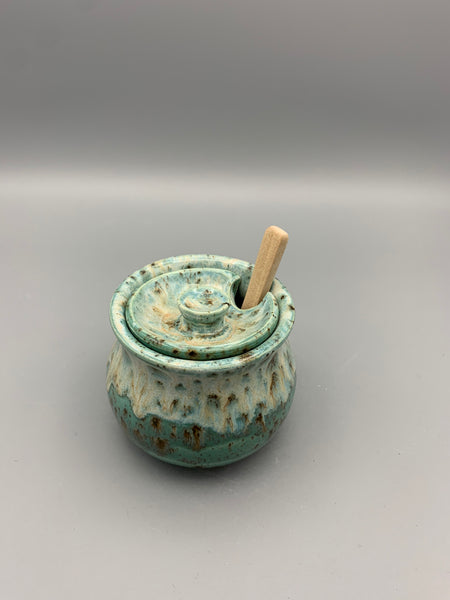 Sugar Bowl - Turquoise Drip