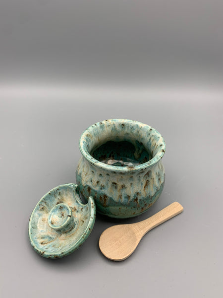 Sugar Bowl - Turquoise Drip