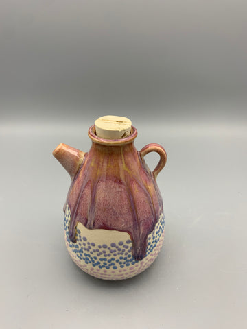 Oil Decanter - Purple Polka Dot