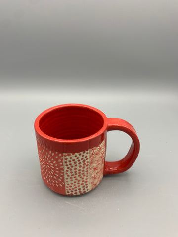 Colorful Patchwork Mug - Reds