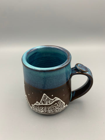 Doodle Mug - Turquoise Mountains