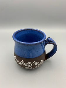 Mountains All Around Mug - Vibrant Blue