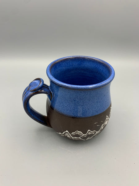 Mountains All Around Mug - Vibrant Blue