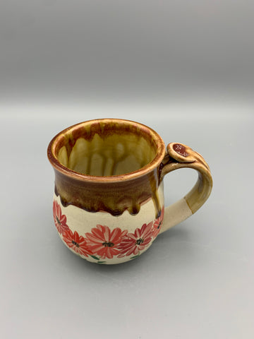 Red Flowers on a Mug