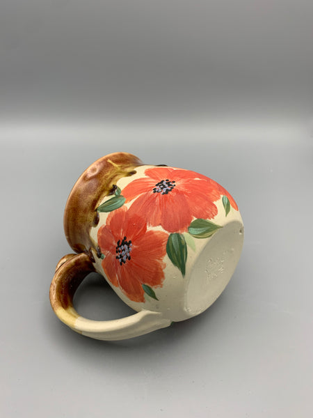 Red Flowers on a Mug