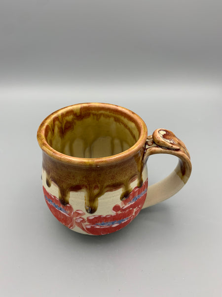 Red Flowers on a Mug