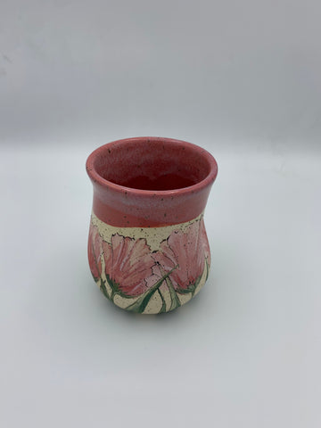 Flower Tumbler - Pink Tulips