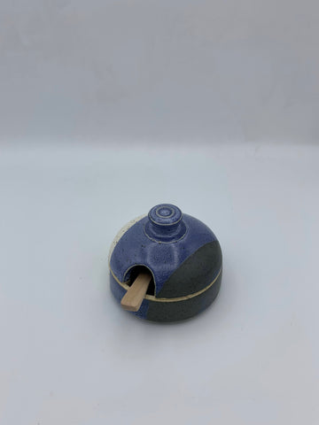 Tiny Jar - Blue & White
