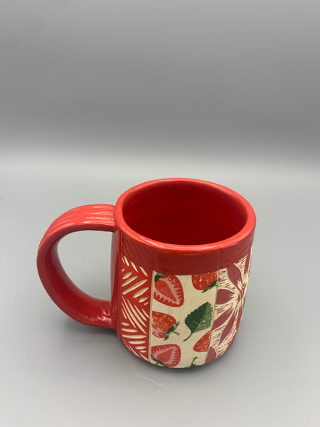 Colorful Patchwork Mug - Reds