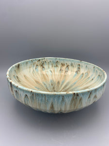 Creamy Teal Serving Bowl