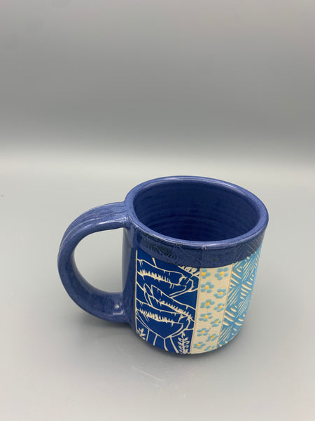 Colorful Patchwork Mug - Blues