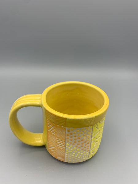 Colorful Patchwork Mug - Yellows