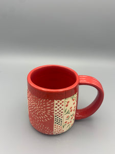 Colorful Patchwork Mug - Reds