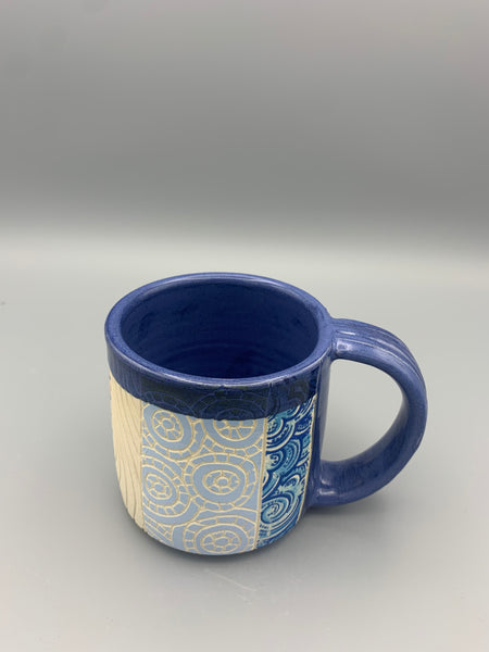 Colorful Patchwork Mug - Blues