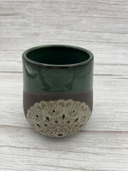 Antique Lace Tumbler - Blue Green