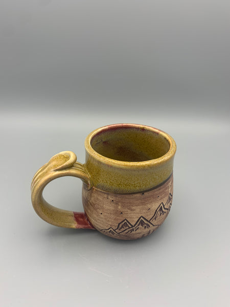 Mountainscape Mug - Rusty Yellow