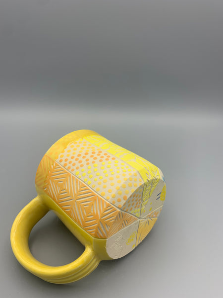 Colorful Patchwork Mug - Yellows