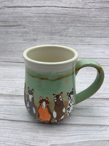 Horses all Around Mug - Pistachio