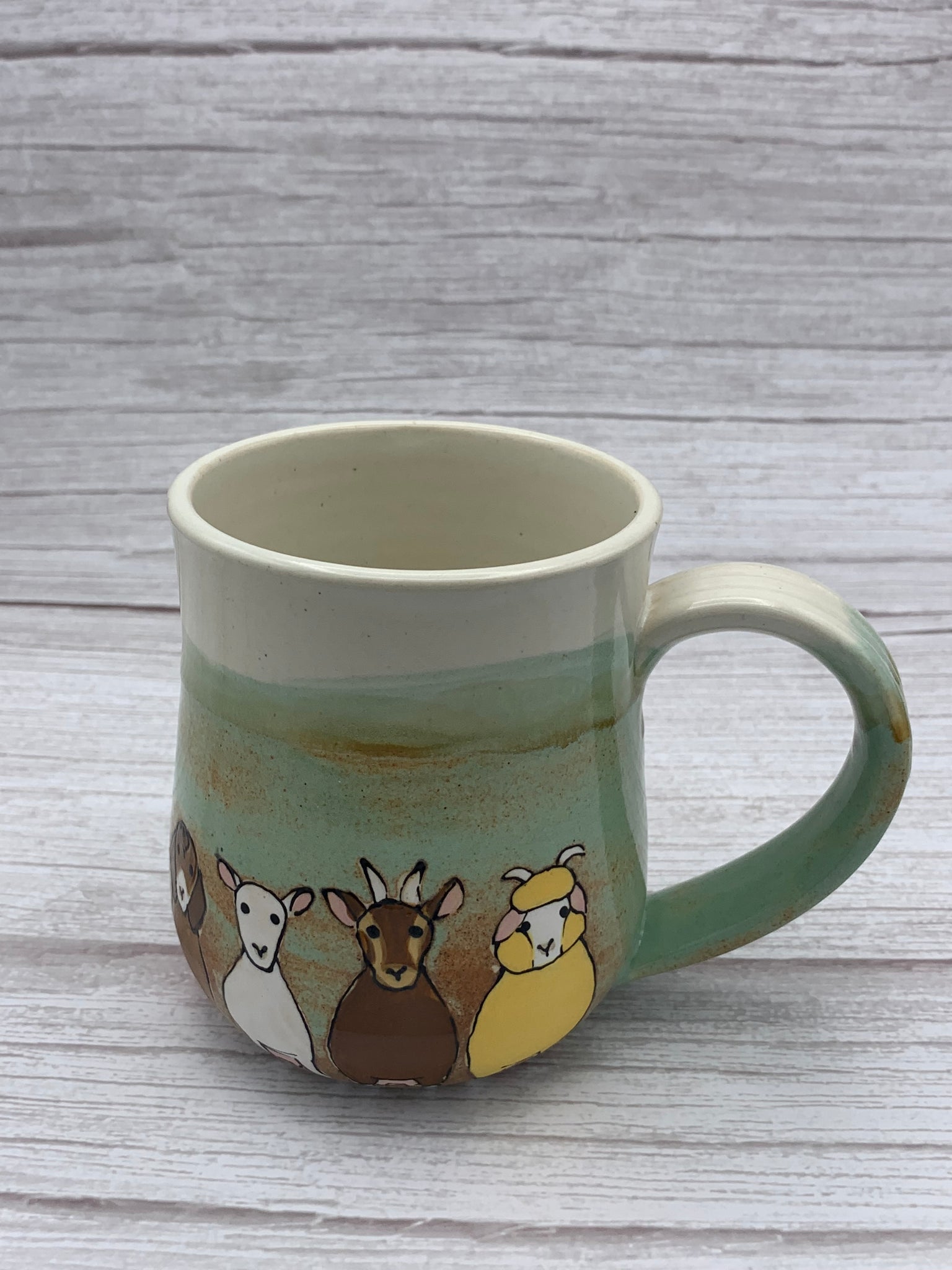 Goats all Around Mug - Pistachio