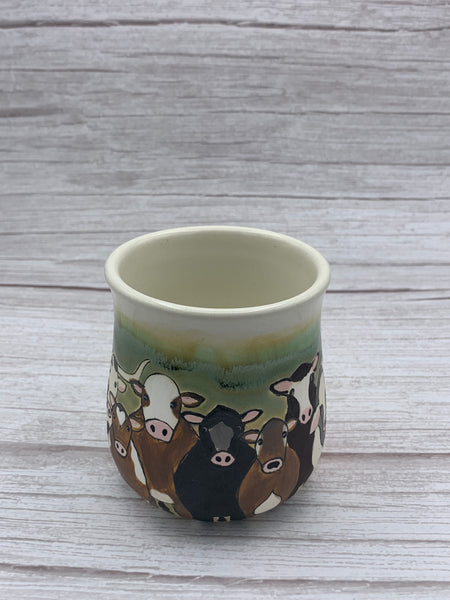 Cows all Around Mug - Drippy Green Tea