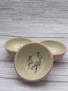 Tiny Flamingo Bowls