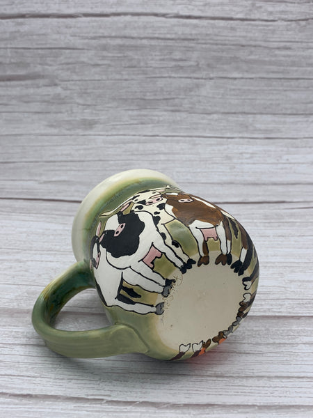 Cows all Around Mug - Drippy Green Tea